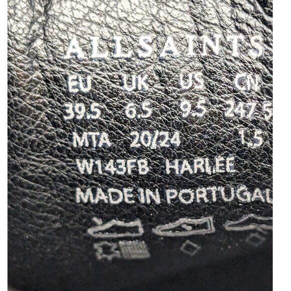 Allsaints Harlee Pull On Chelsea Boots Round Toe Women's Black Size US9.5 EU39.5 - Picture 8 of 13